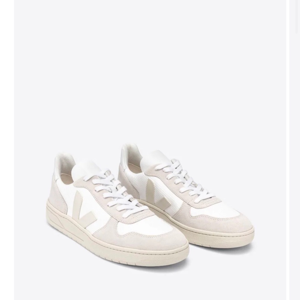 Veja Cream and White Sneakers